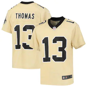 youth nike michael thomas gold new orleans saints inverted 